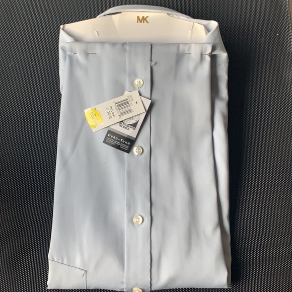 Michael Kors Non Iron Steel Gray Men’s Dress Shirt 17 34/35 BNWT - Picture 3 of 6